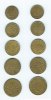 ungarn 1,2,10,20,50 heller / filler lot kriegsgefangenenlager kenyermezö 5 stk.