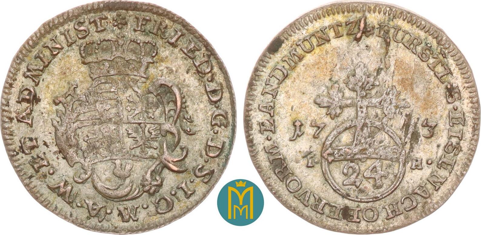 Sachsen Weimar Eisenach 1 24 Taler 1753 IH Friedrich III Von Gotha