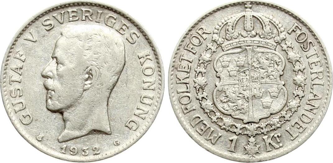 Schweden Krona G Gustav V Ss Ma Shops