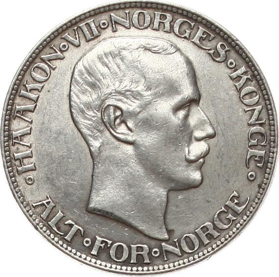 Norwegen 2 Kroner 1917 Håkon VII vz MA Shops