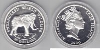 Cook Islands 50$ 1990 Elefant proof