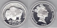 Cook Islands 50$ 1990 Bison proof