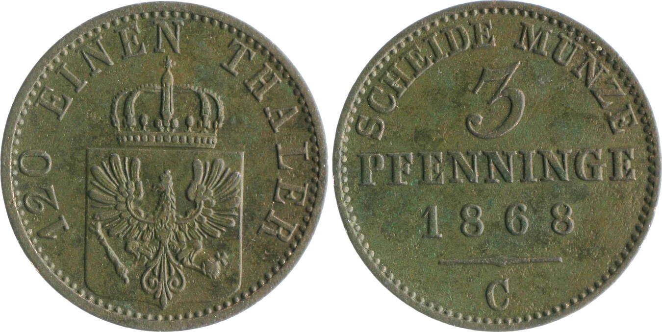 Preussen Pfennig C Wilhelm I Ss Ma Shops