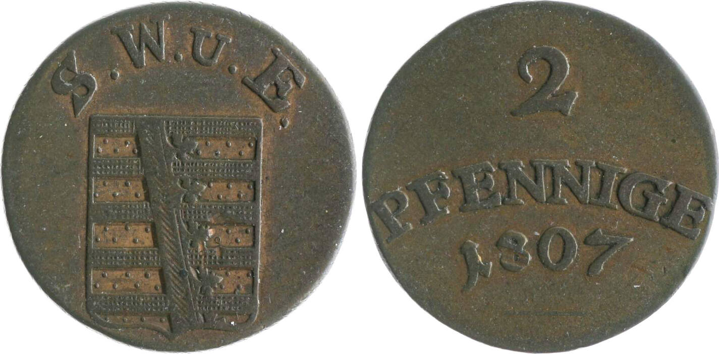 Sachsen Weimar Eisenach Pfennig Carl August Ss Ma Shops