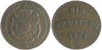 Augsburg-Bistum 1 Kreuzer Clemens Wenzel Herzog von Sachsen 1768-1802