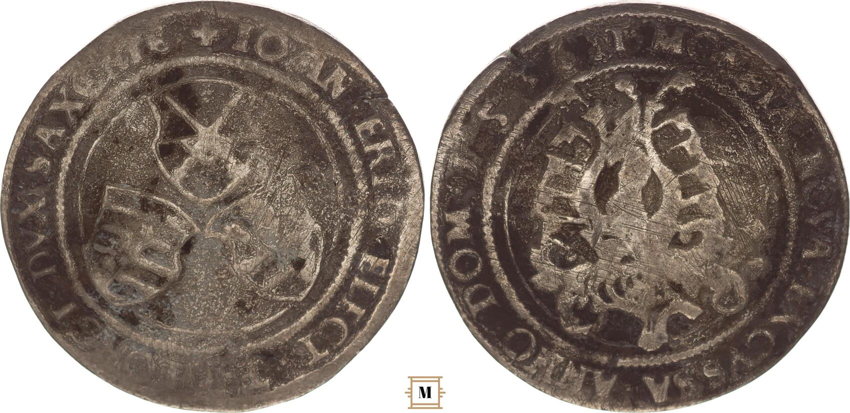 Germany Sachsen 1 2 Taler 1536 Johann Friedrich Und Georg Raue