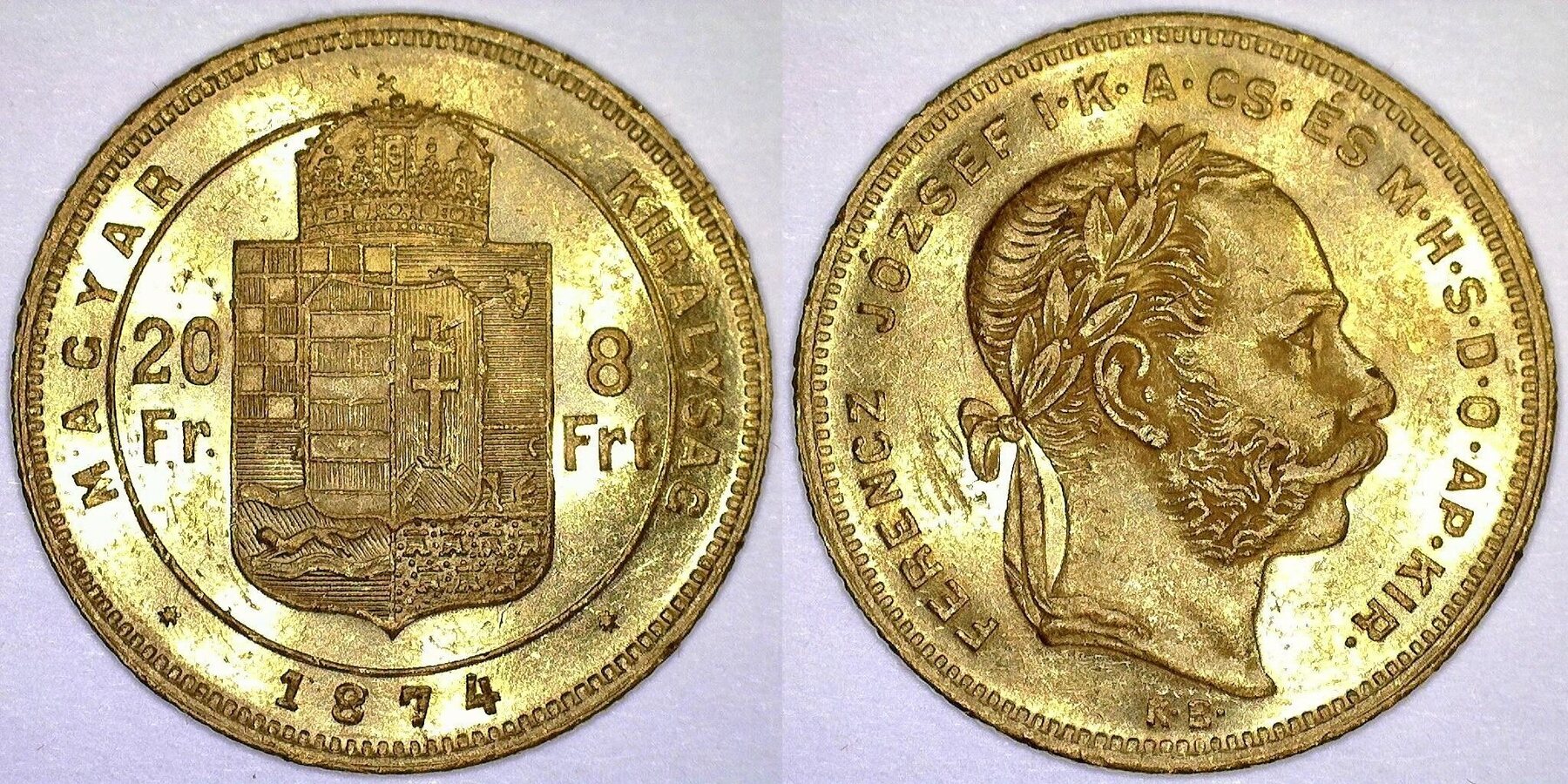 Sterreich Ungarn Forint Francs Franz Joseph I Stgl Ma Shops