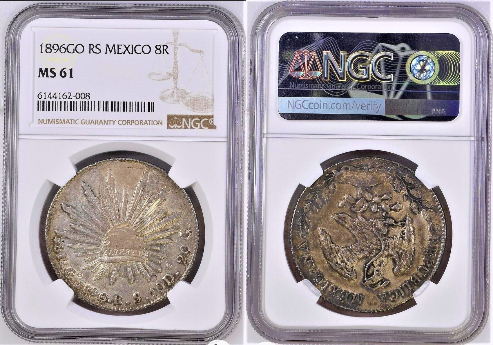 Mexiko Republik Reales Go Rs Guanajuato Ngc Ms