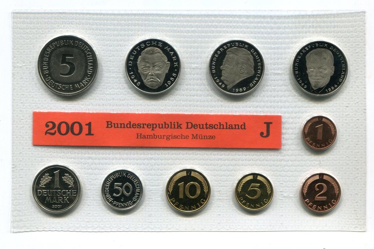 Deutschland KMS 2001 J Kursmünzensatz stgl MA Shops