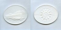 DDR/Berlin, Porzellan-Medaille, Gebäudeansicht,