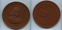 DDR/Dresden, Porzellan-Medaille William Harvey 1578-1657,