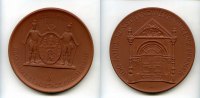 DDR/Freiberg, Porzellan-Medaille, Glück auf 800 Jahre Bergstadt Freiberg/i.S.,