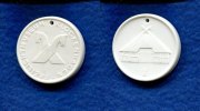 DDR/Klockenhagen, Porzellan Medaille, Freilichtmuseum, Image