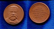 Porzellan Medaille, Fritz Reuter 1810-1874, Image