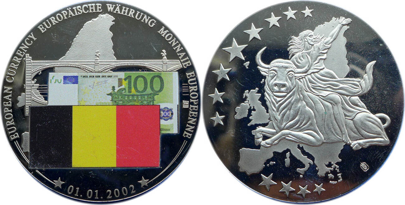 Europa Medaille Europ Ische W Hrung Am Pp Angelaufen Ma Shops