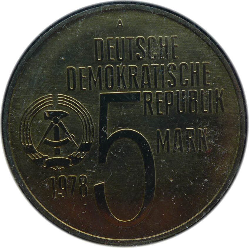 DDR 5 Mark 1978 A Numisbrief Internationales Anti Apartheid Jahr 1978