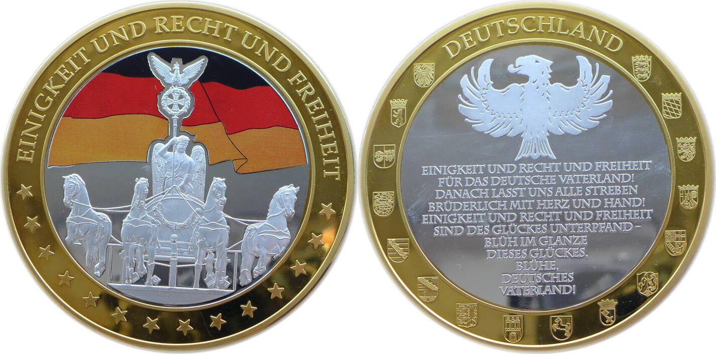 Medaille Der Deutschland Gigant Einigkeit Und Recht Und Freiheit