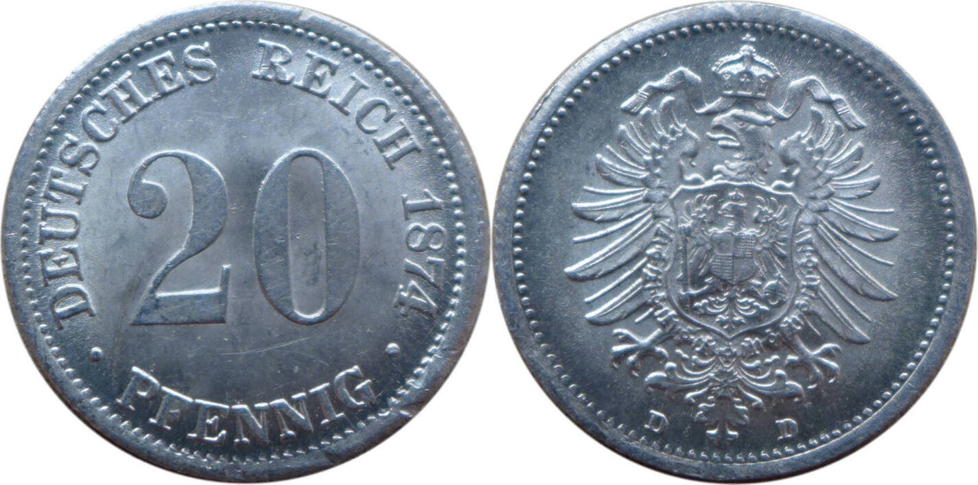 Deutsches Reich Kaiserreich Pfennig D Kleiner Adler Ss Vz Ma