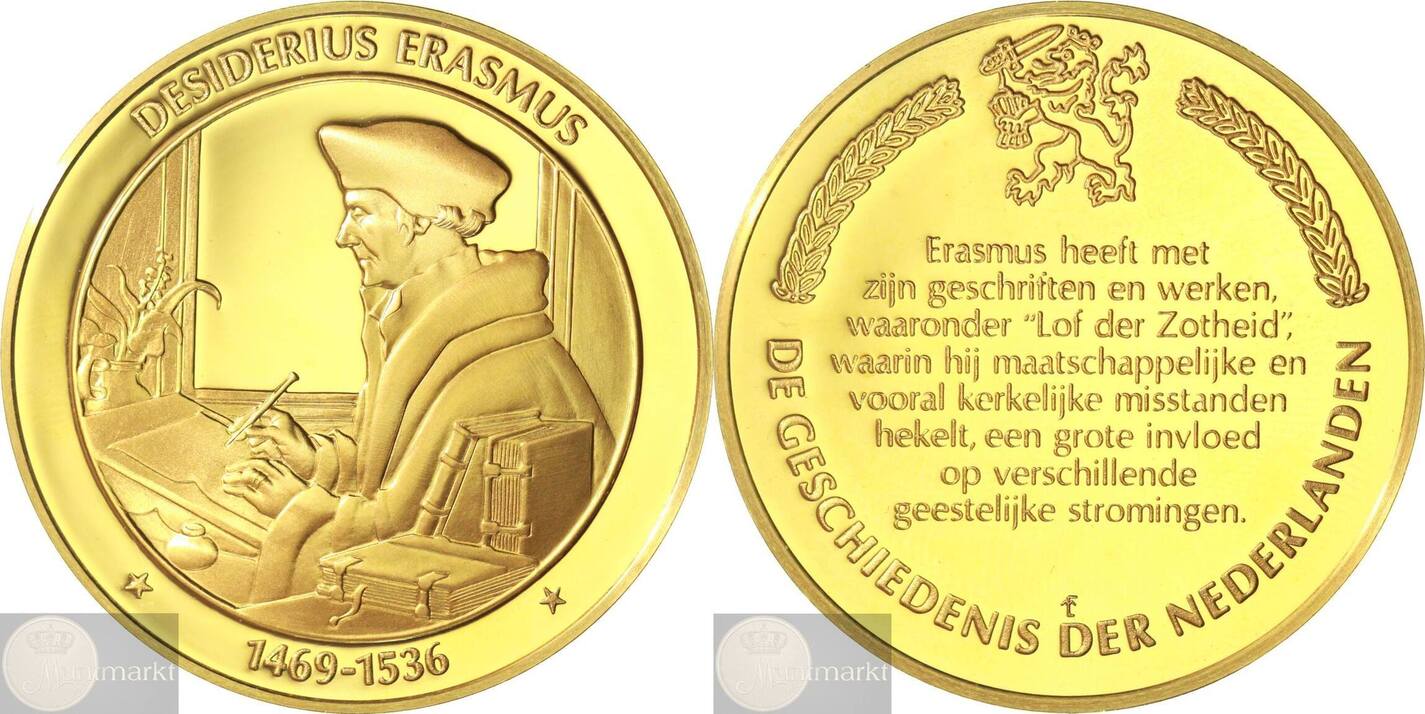 Koninkrijk Der Nederlanden Historiepenning Z J Desiderius Erasmus