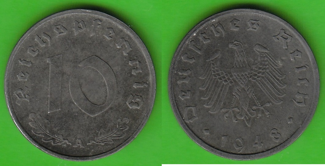 Alliierte Besatzung Reichspfennig A H Bsch Bessere Ausgabe Vz