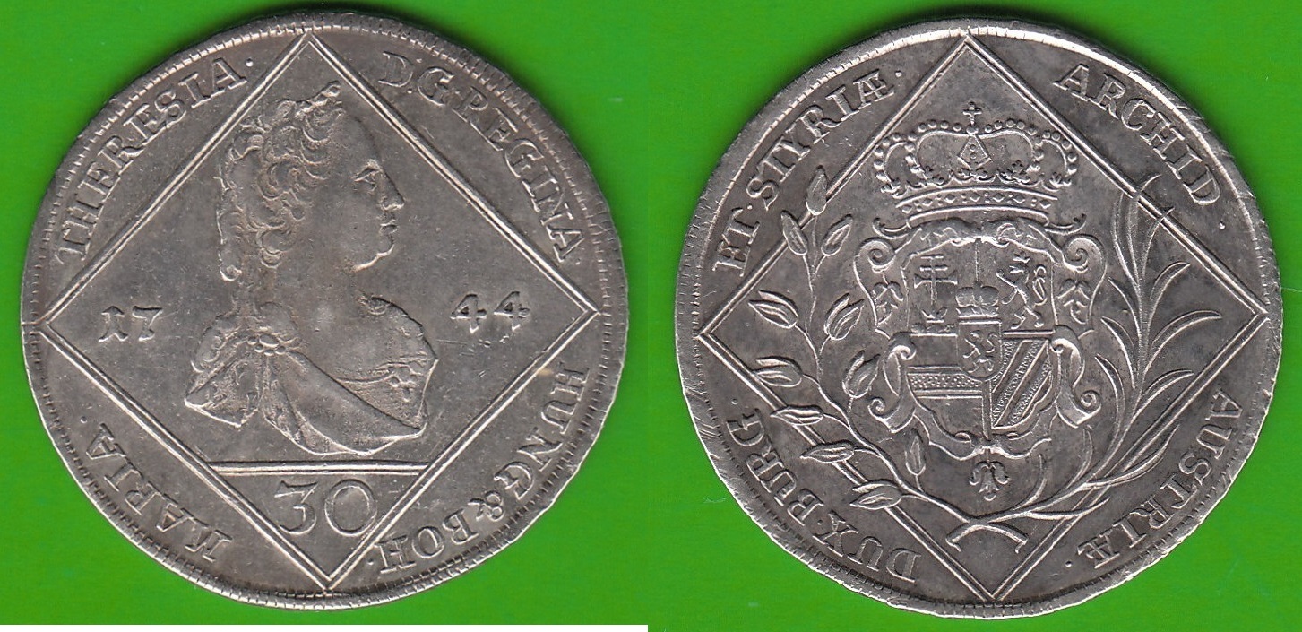 Habsburg RDR 30 Kreuzer 1744 Maria Theresia 1740 1780 Graz hübsch