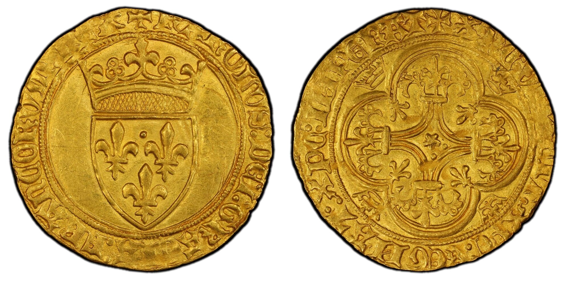 Frankreich Ecu d or à la couronne GOLD Charles VI 1380 1422 Toulouse