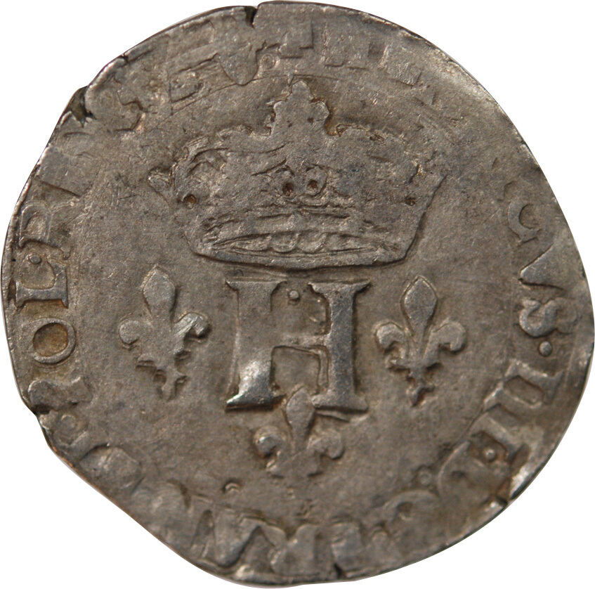 Frankreich 2 Sol HENRY III DOUBLE SOL PARISIS 2nd TYPE 1582 P DIJON