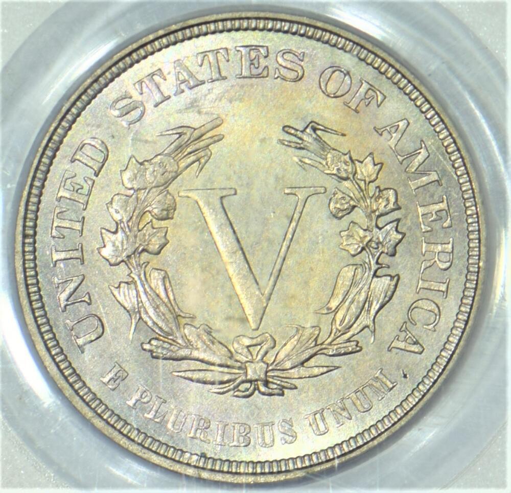 USA 1883 No CENTS Liberty Nickel PCGS CAC MS 65 Nice Color MA Shops