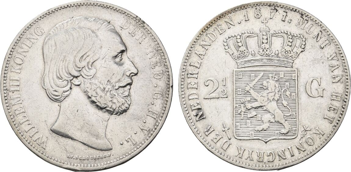 Niederlande K Nigreich Gulden Wilhelm Iii Kl