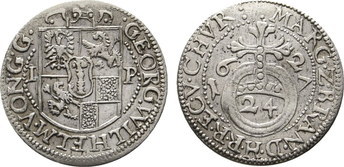 Brandenburg Preußen 1 24 Taler 1627 IP Cöln Georg Wilhelm 1619 1640