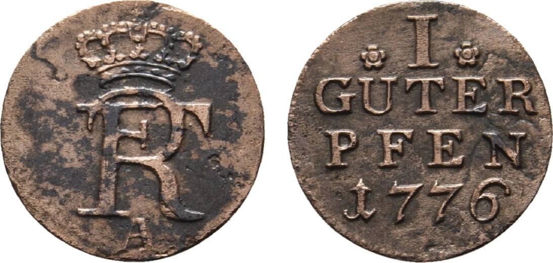 Brandenburg Preu En Guter Pfennig A Berlin Friedrich Ii