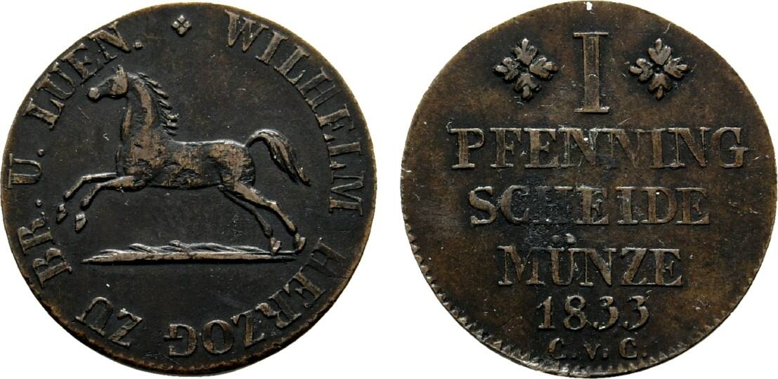 Braunschweig Wolfenb Ttel Cu Pfennig Cvc Wilhelm Sehr