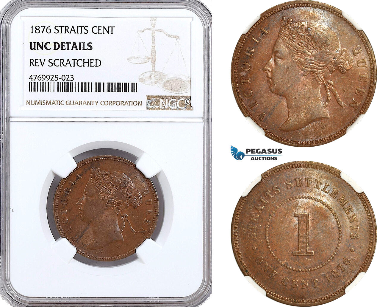 Straits Settlements Cent Ngc Unc Details Ma Shops