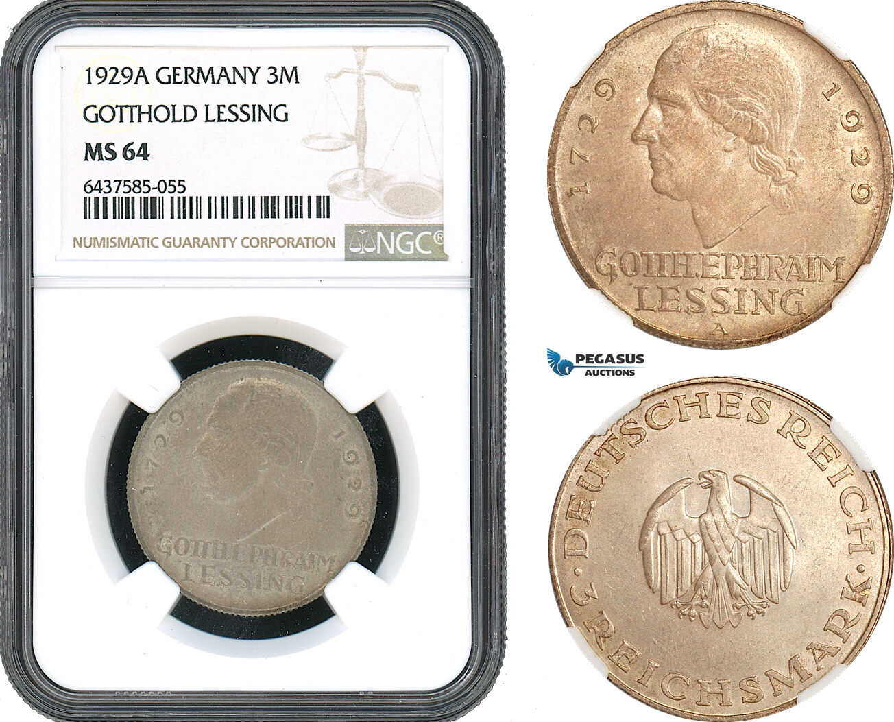 Germany Weimar Republic Reichsmark Ngc Ms Ma Shops