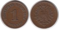 Kaiserreich Pfennig Pfennig 1876 H