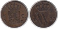 Niederlande 1/2 Cent Wilhelm I. 1/2 Cent 1827 B, Brüssel