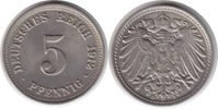 Kaiserreich 5 Pfennig 5 Pfennig 1912 D