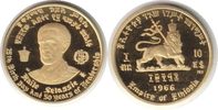 Äthiopien 10 Dollars Haile Selassi I. Gold 10 Dollars 1966 Auf seinen 75. Geburtstag
