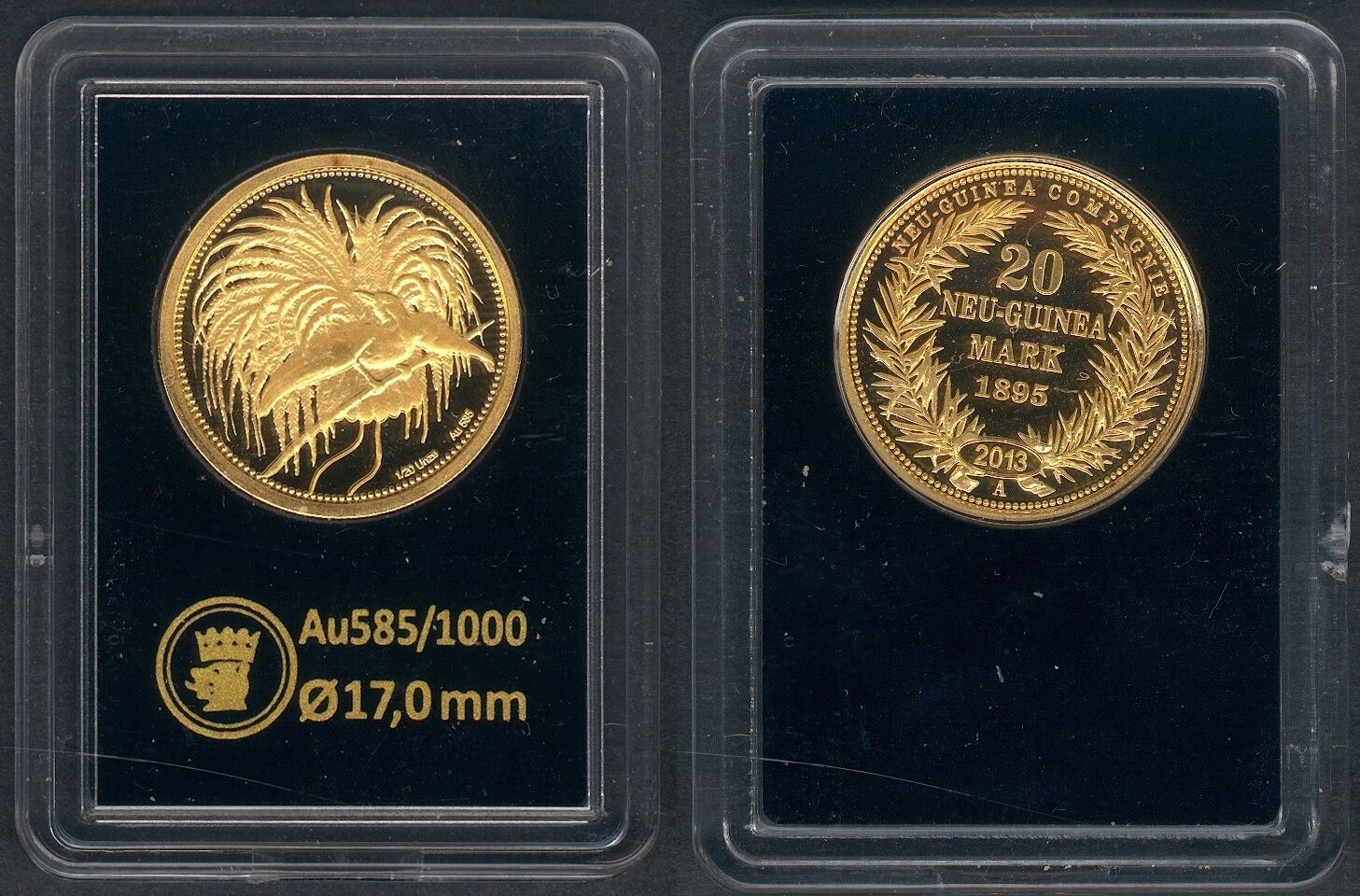 Deutsche Kolonien Neuguinea 20 Mark 1895 2013 NP Das Gold Der