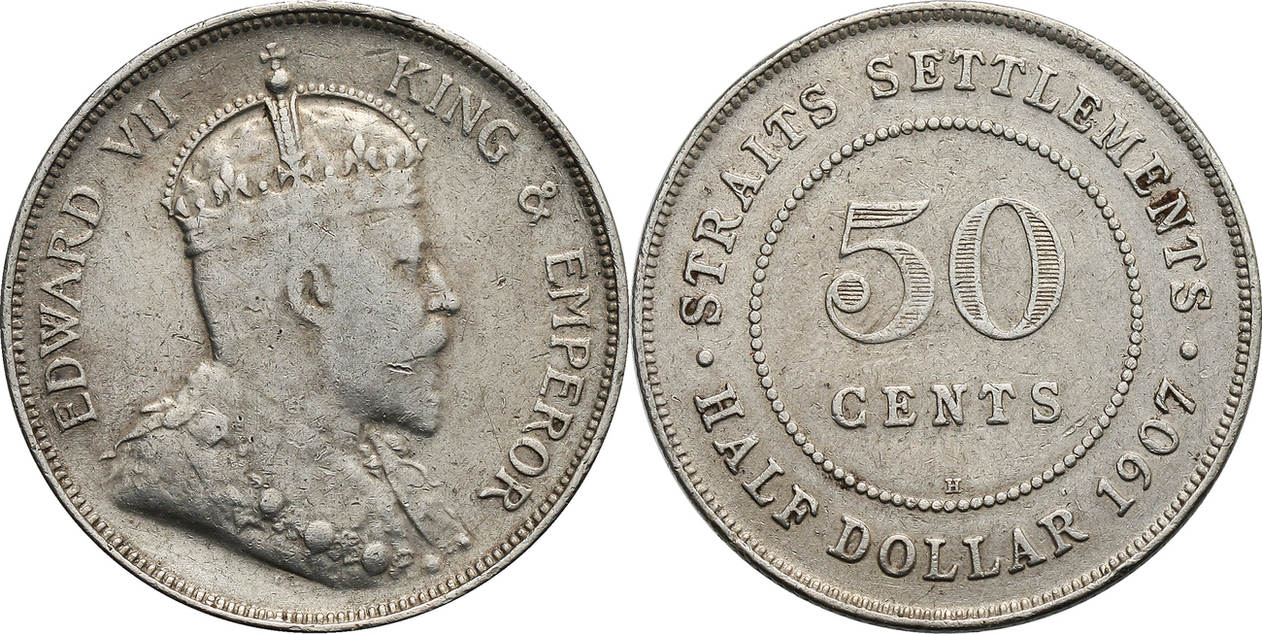 Straits Settlements Cents H Edward Vii Sehr Sch N Ma Shops