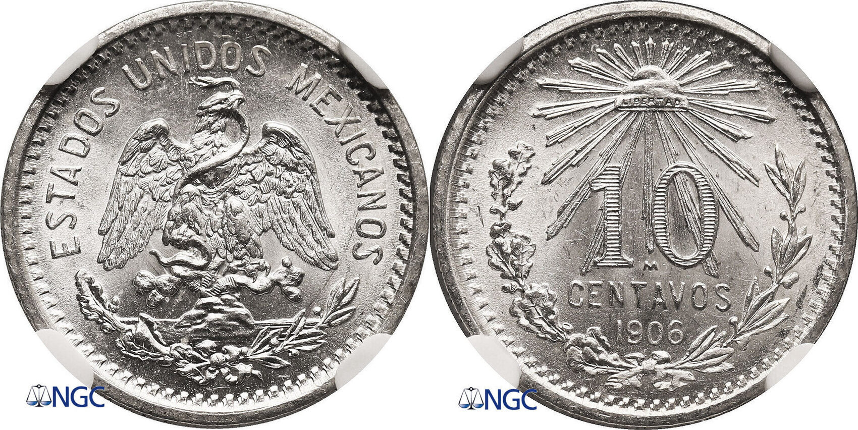 Mexico Centavos M Ngc Ms Ma Shops