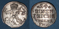 GERMANY before 1870 Saxe. Ernest Frédéric III Charles (1745-80). 1/24 taler 1760 Foto