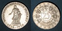 EUROPE Autriche. République. 25 schilling 1956. Mozart