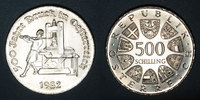 EUROPE Autriche. République. 500 schilling 1982. 500e anniversaire de l'imprimerie en Autriche