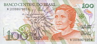 OTHER FOREIGN NOTES Brésil. Billet. 100 cruzeiros (1990) Foto