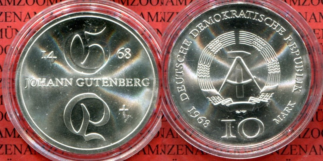 DDR GDR Deutsche Demokratische Republik 10 Mark Silber Gedenkmünze DDR