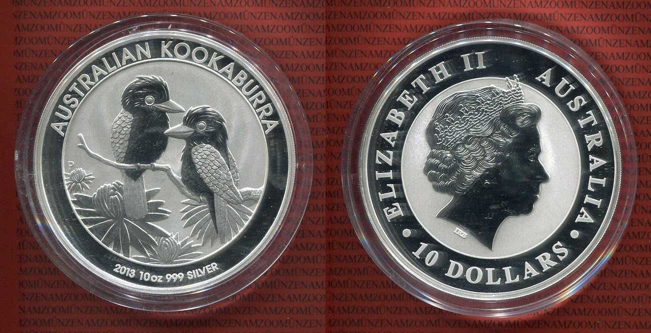 Australien Unzen Silber Dollar Kookaburra Stempelglanz Bu