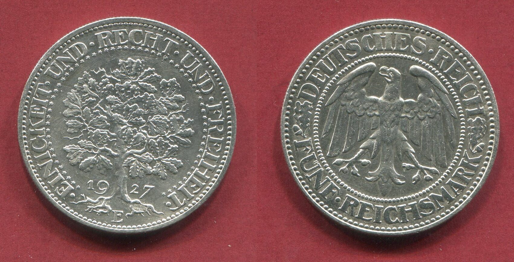 Deutsches Reich Weimarer Republik Reichsmark Kursm Nze Silber E