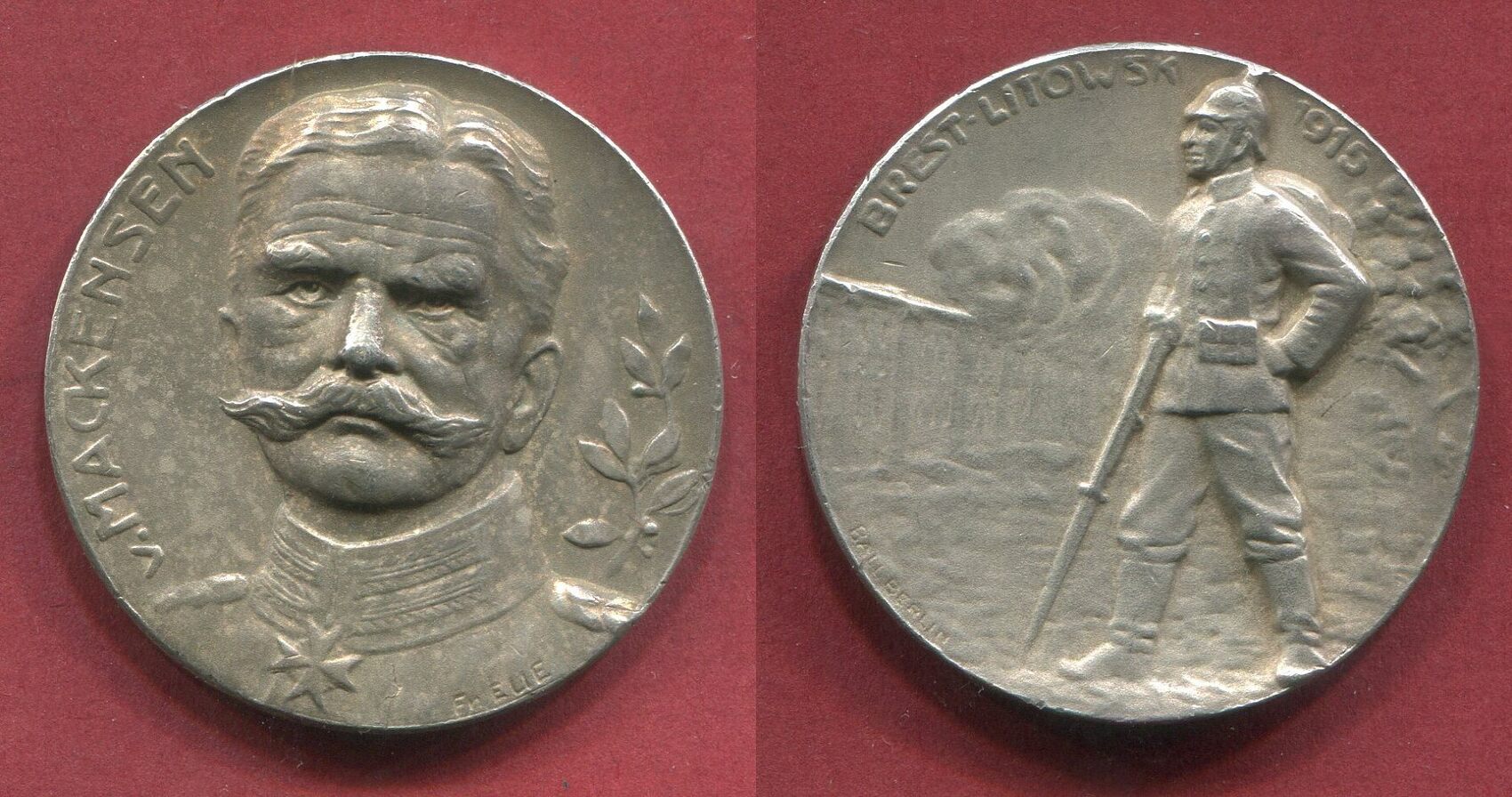 Deutschland Germany Kaiserreich Preu En Silbermedaille August Von