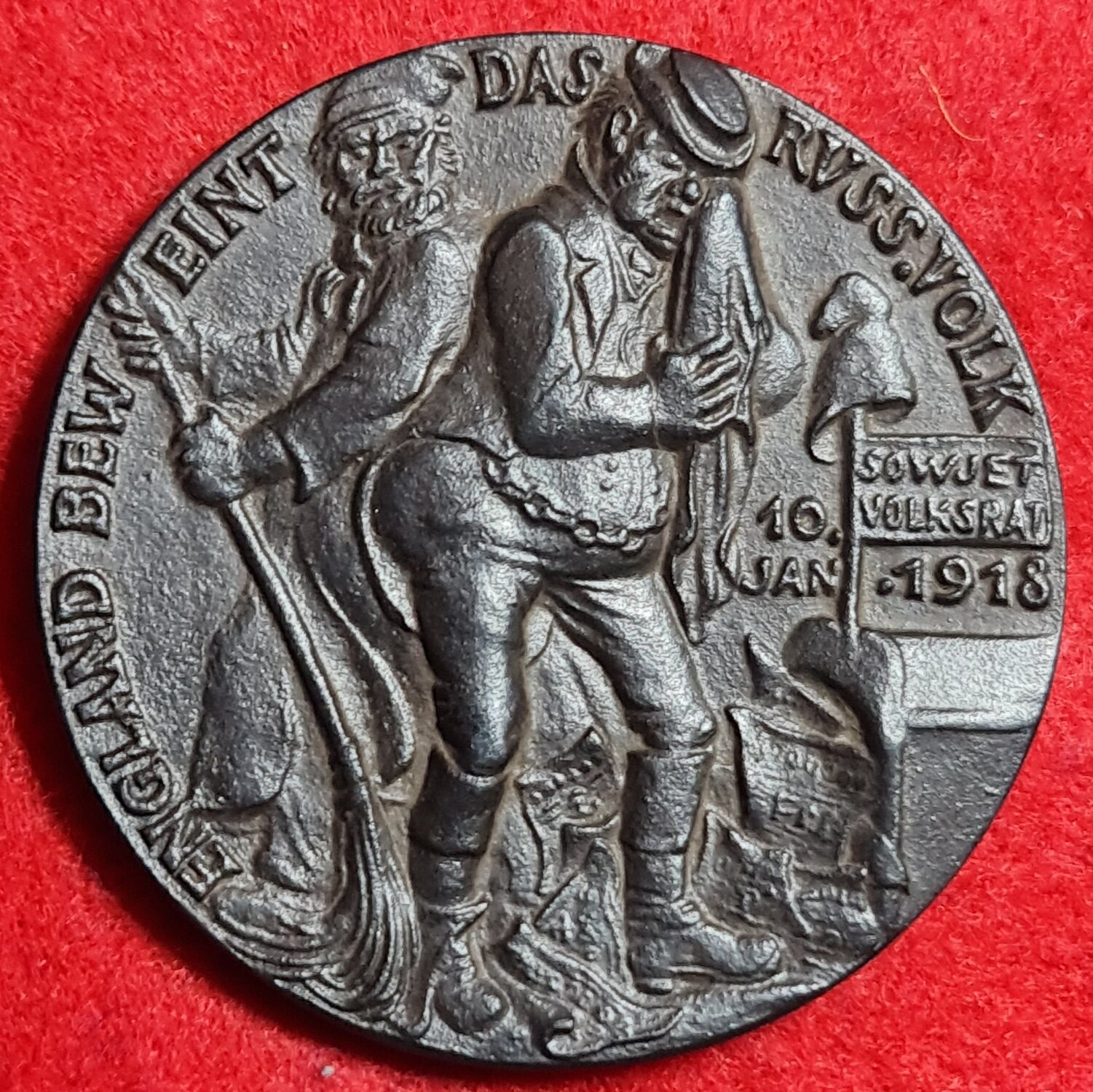 Deutschland Germany Karl Goetz Bronzemedaille Guß Cast Bronze 1918